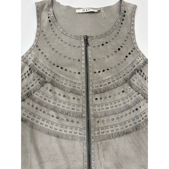 Women's ost Long Vest, Size XS, Gray - Picture 4 of 5